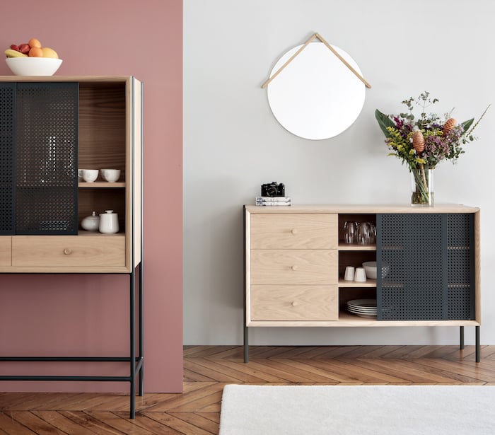 collection gabin cannage noir gris ardoise harto made in desin parquet design