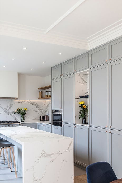 cuisine marbre ilot central maison de 210m2 blog deco clemaroundthecorner