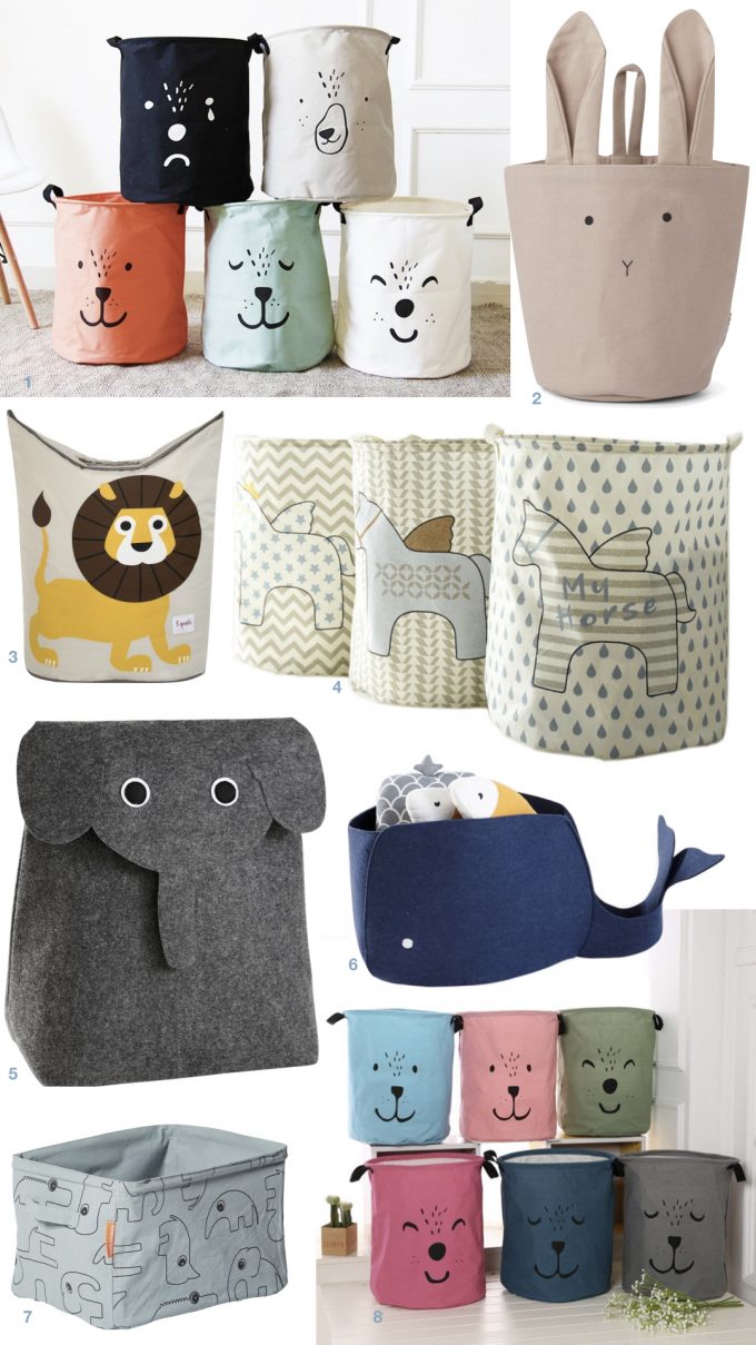 rangement ludique chambre enfant panier rigolo pour jouet amusant animal blog déco clem around the corner