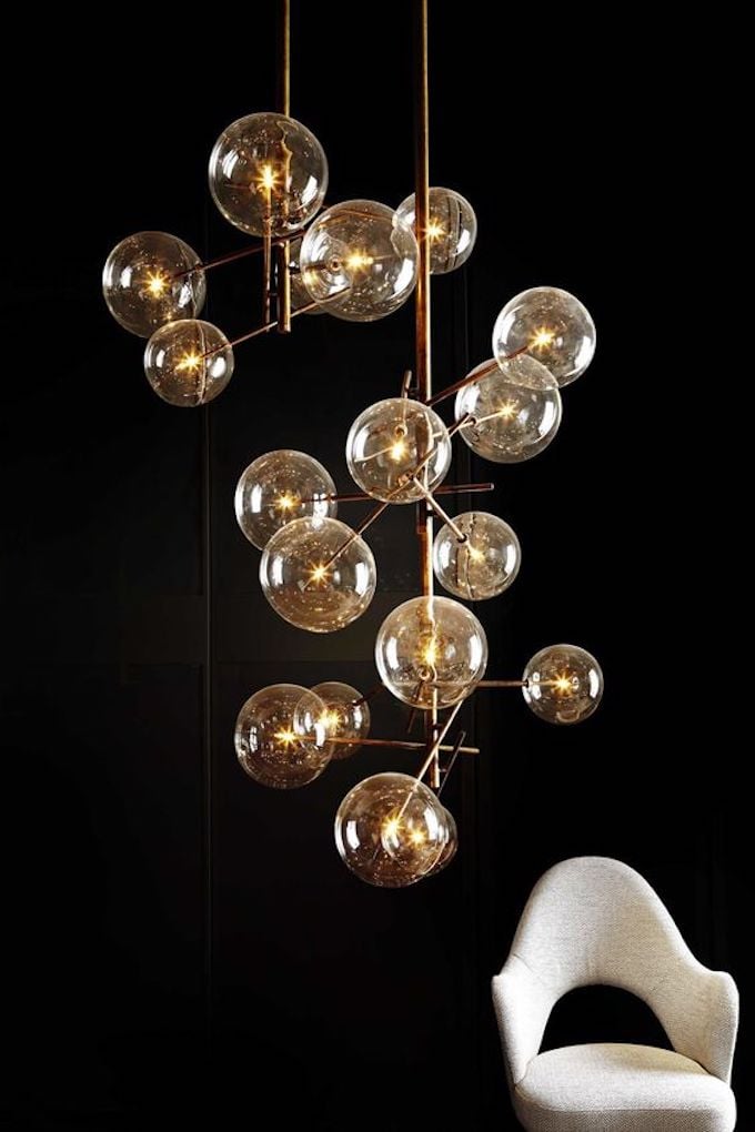 suspension design lumière déco décoration laiton or -clem around the corner blog déco