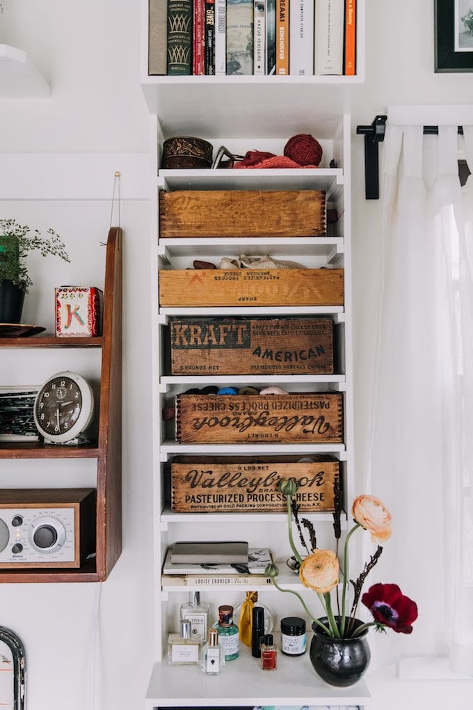 petite maison simple boite fromage bois rangement customisation personnalisation déco vintage