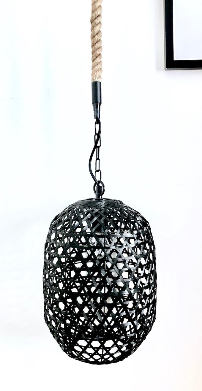 usine mode et maison suspension rotin noire ficelle industrielle blog deco clem around the corner
