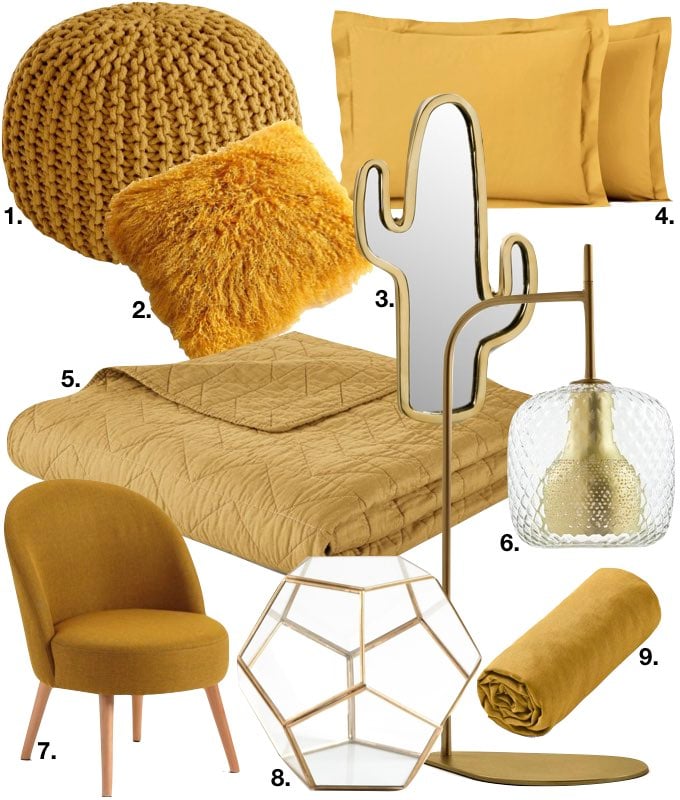 déco couleur jaune moutarde chambre blog déco clem around the corner