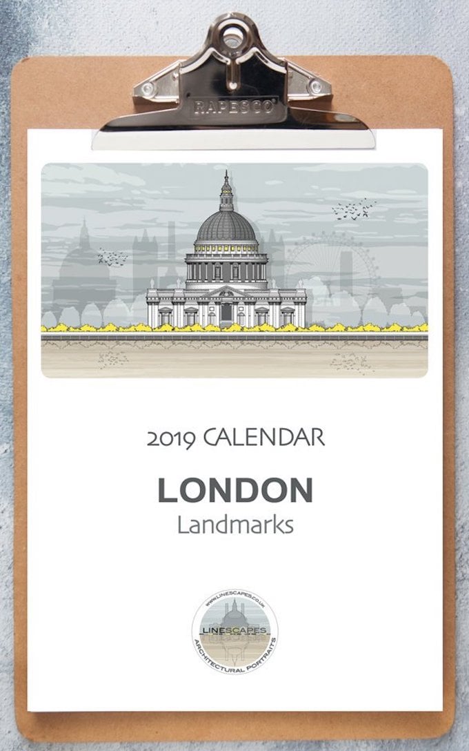 calendrier 2019 original londres architecture ville monde blog déco clem aound the corner