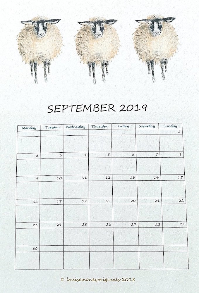 calendrier 2019 original illustration animaux enfant blog déco clem around the corner