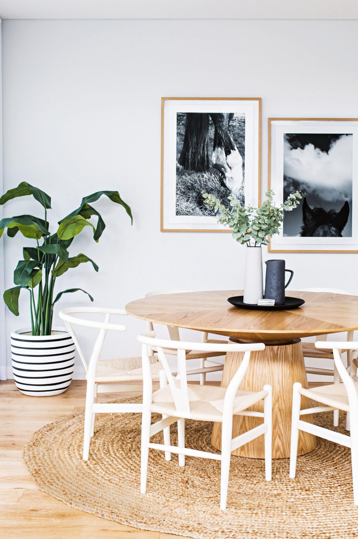 tapis rond blanc nature lumineux salon slow living - blog déco - clem around the corner