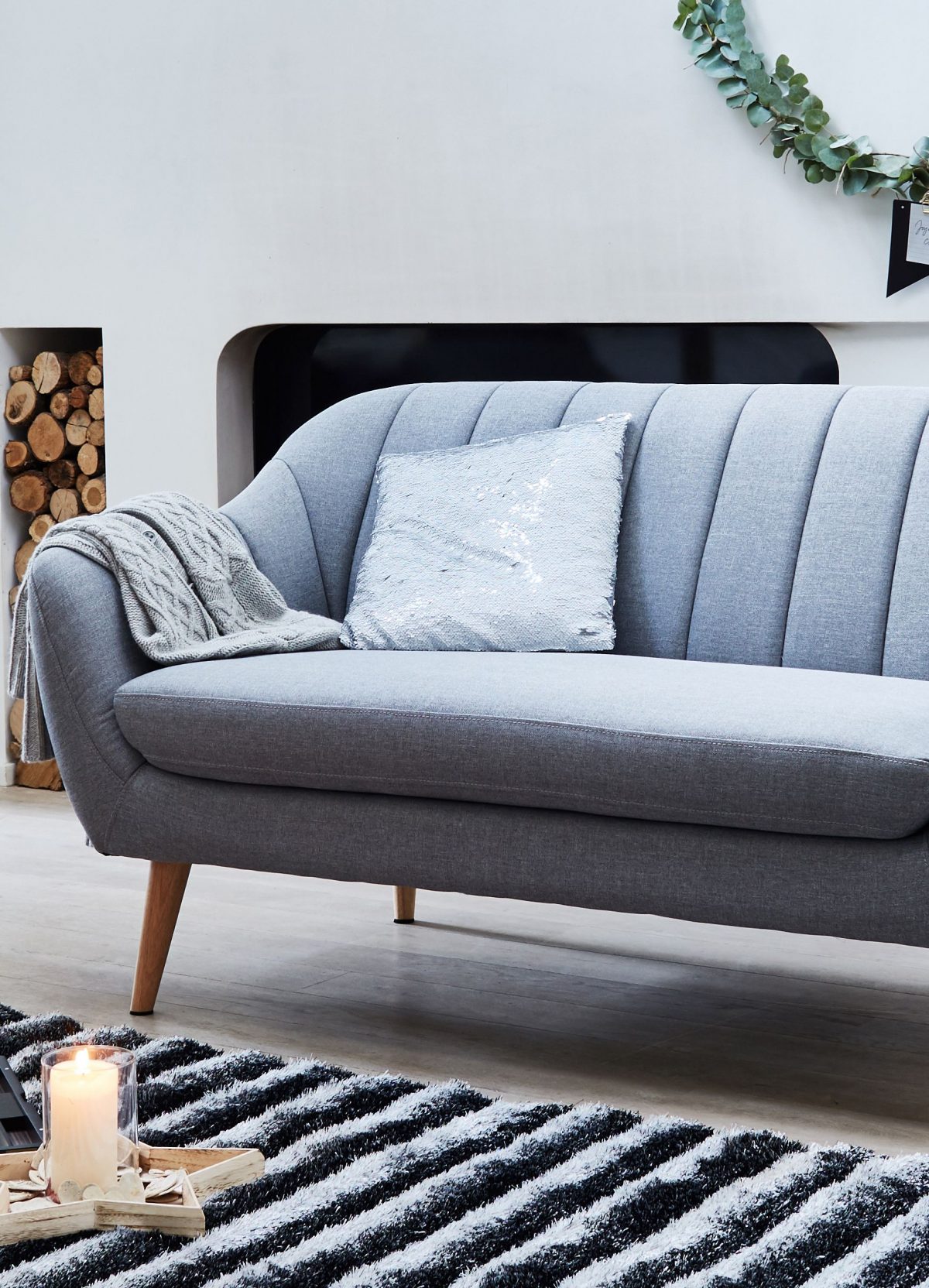 canapé coquillage shell sofa art déco tissu salon scandinave - blog déco - clem around the corner