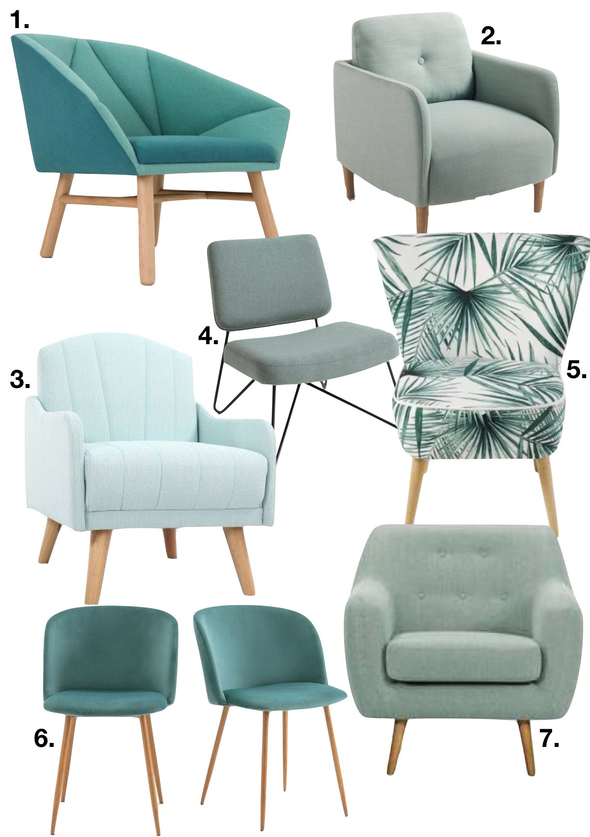 décoration vert célandon liste fauteuil salon - blog déco - clem around the corner
