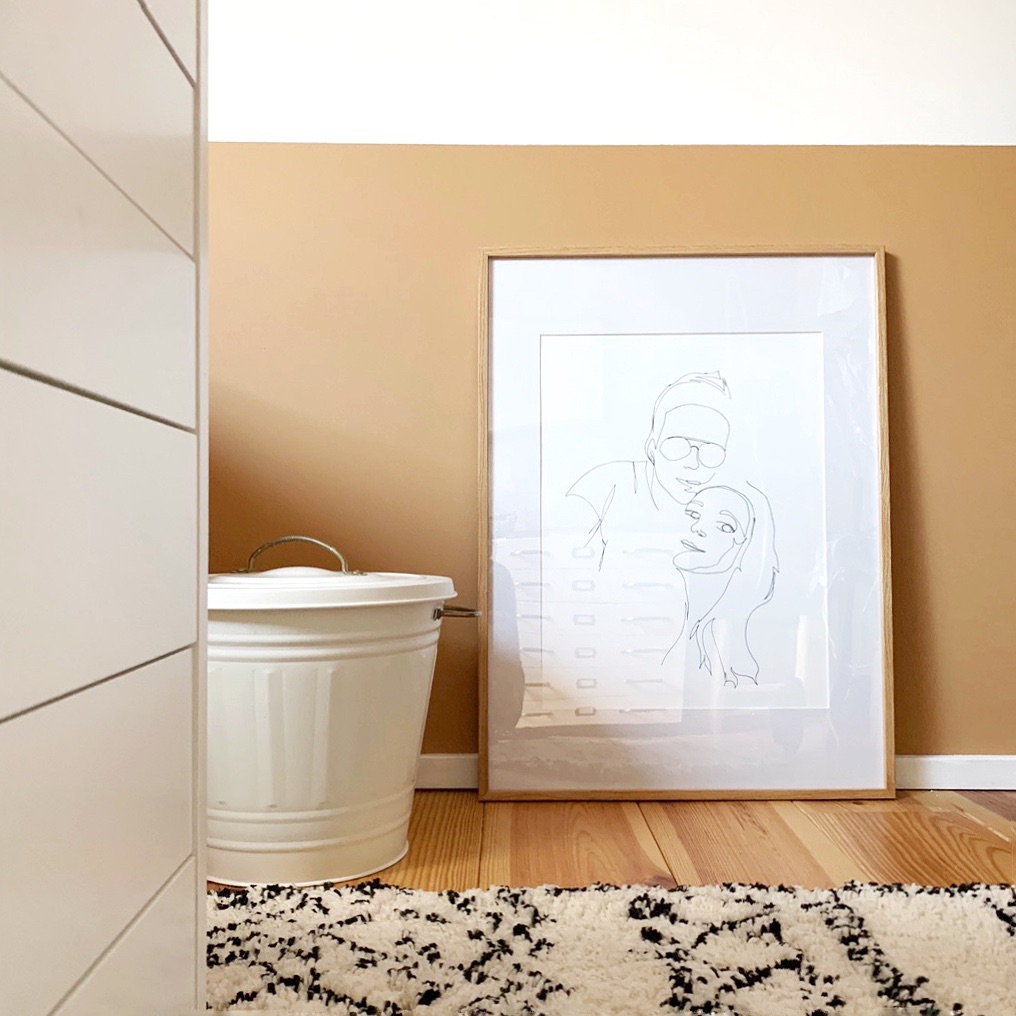 pierre papier ciseau diy one line drawing bureau - blog déco - clem around the corner