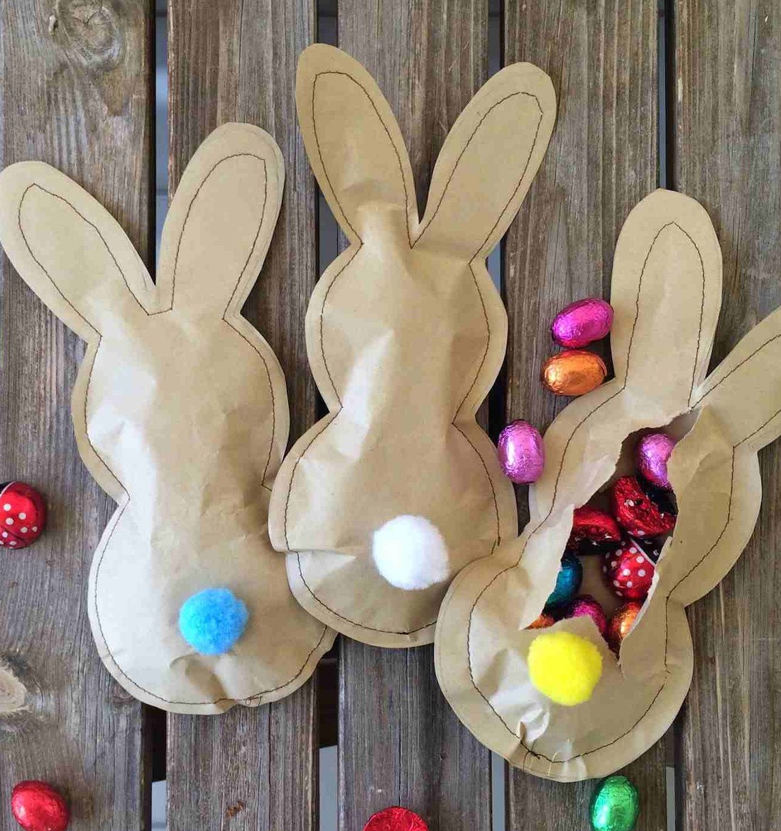 Pâques diy pochette lapin cadeaux chocolat couture surprise - blog déco - clem around the corner