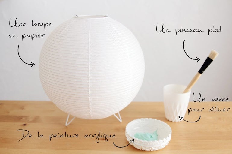 tie and dye lampe abat jour papier - blog déco - clem around the corner
