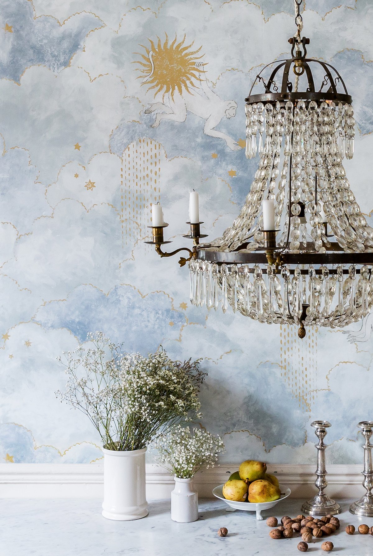 shauna dennison décor mural singes or doré nuages - blog déco - clem around the corner