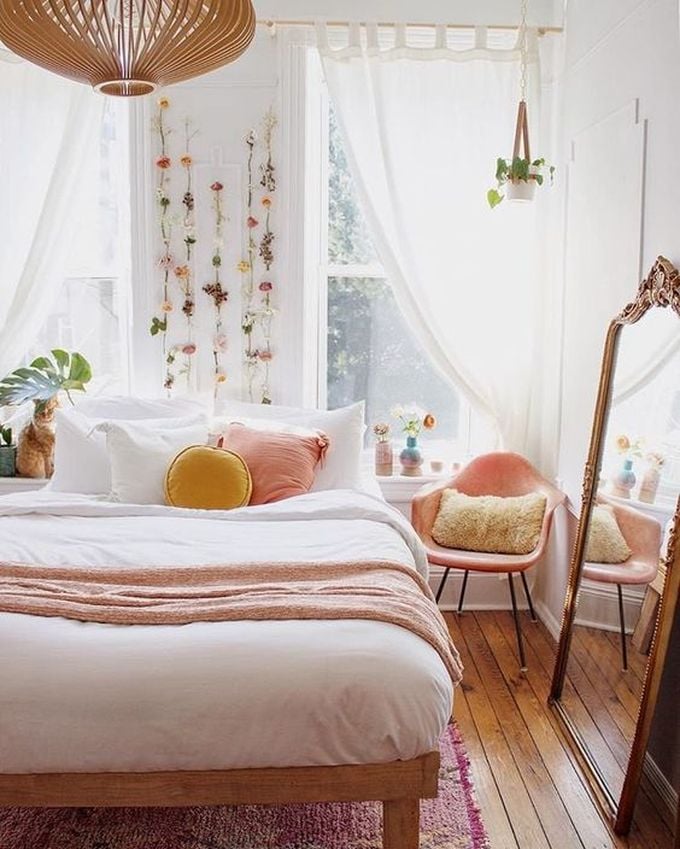 déco chambre ado cocooning boho rose fille bohème artsy cosy blog déco clem around the corner
