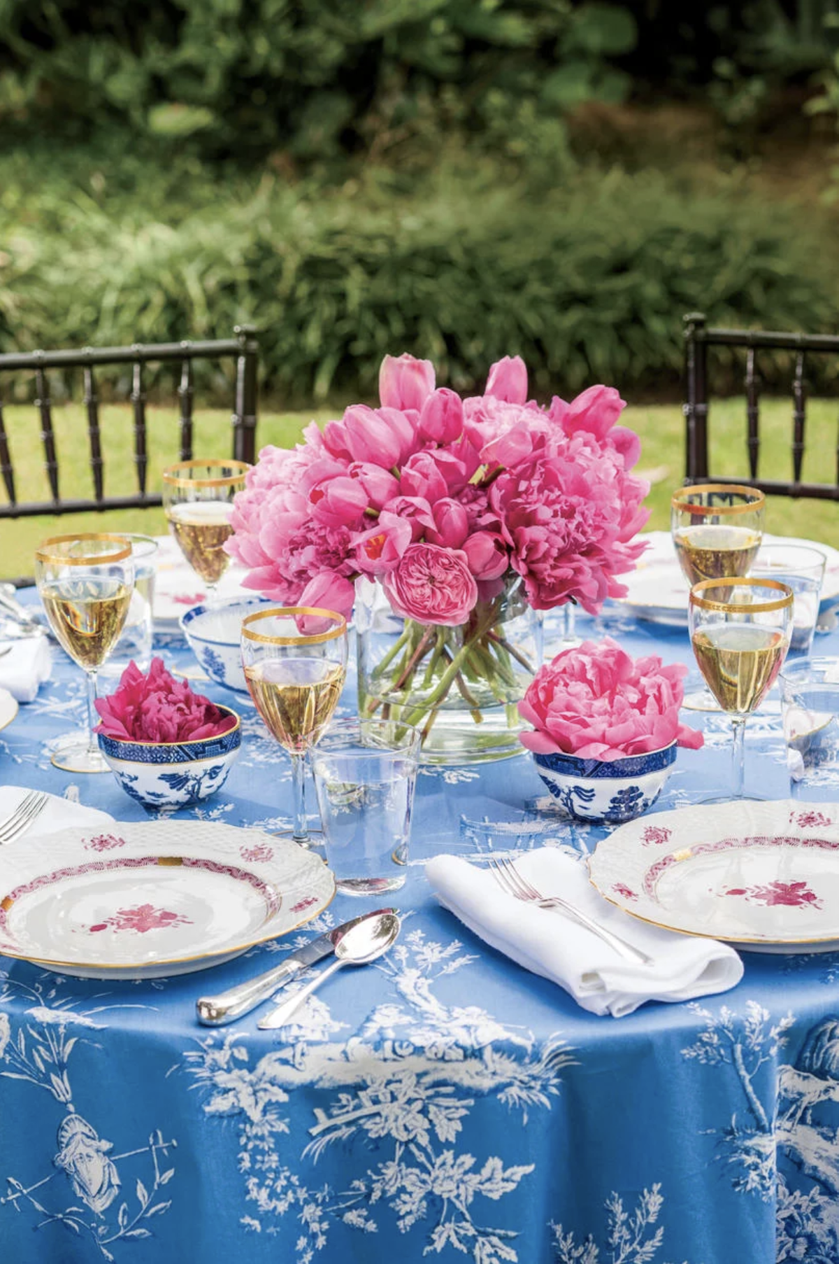 table de pâques déco vintage jardin repas - blog déco - clem around the corner