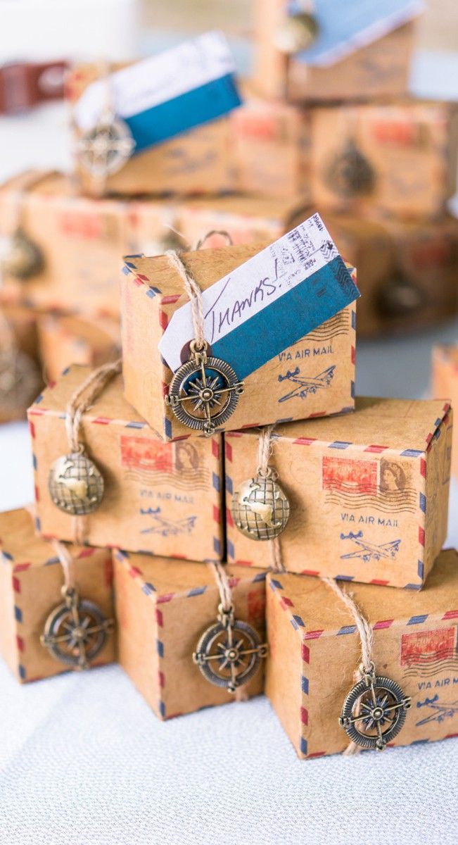boîte dragées mariage thème voyage - blog déco - clemaroundthecorner