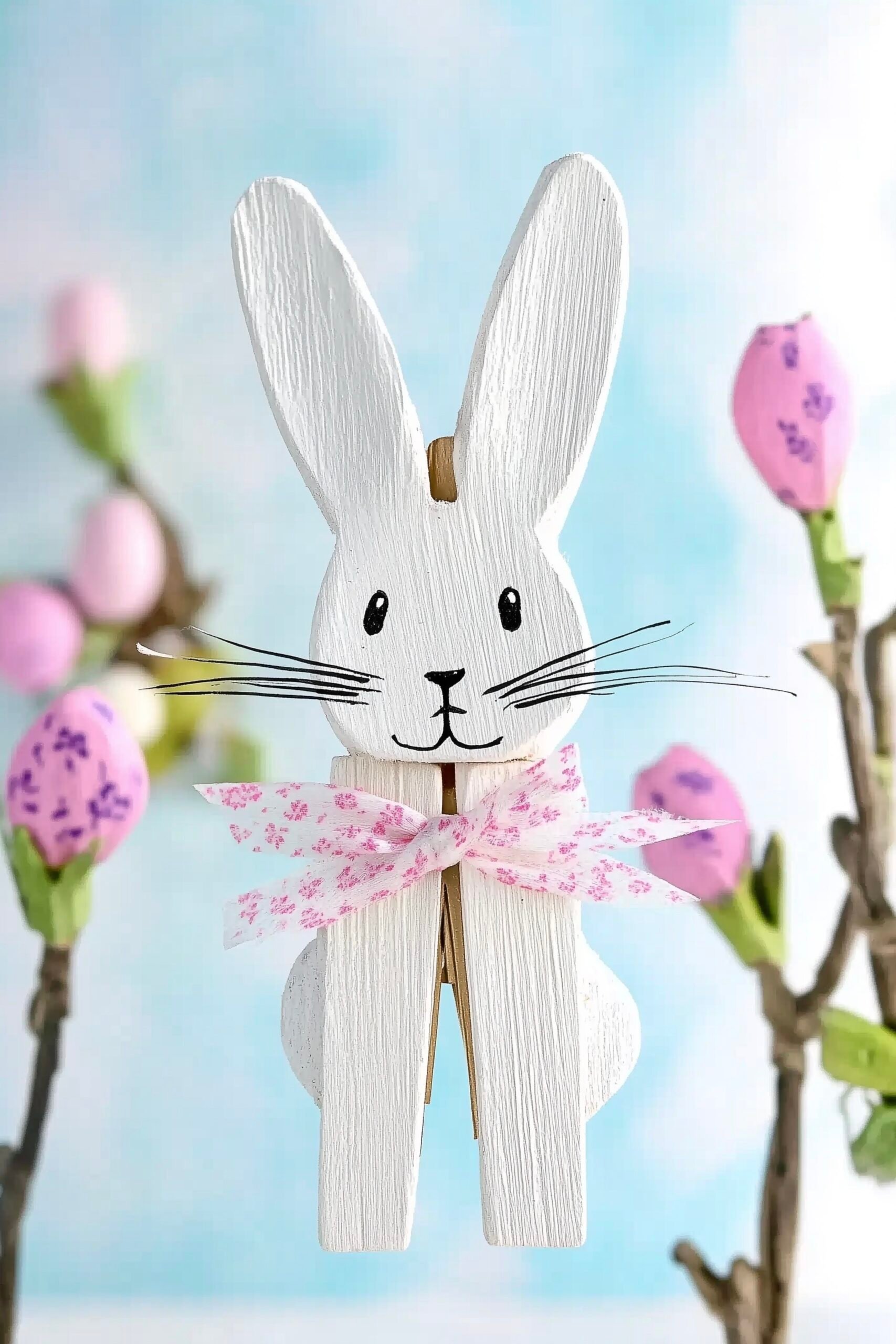 pince à linge upcycling lapin