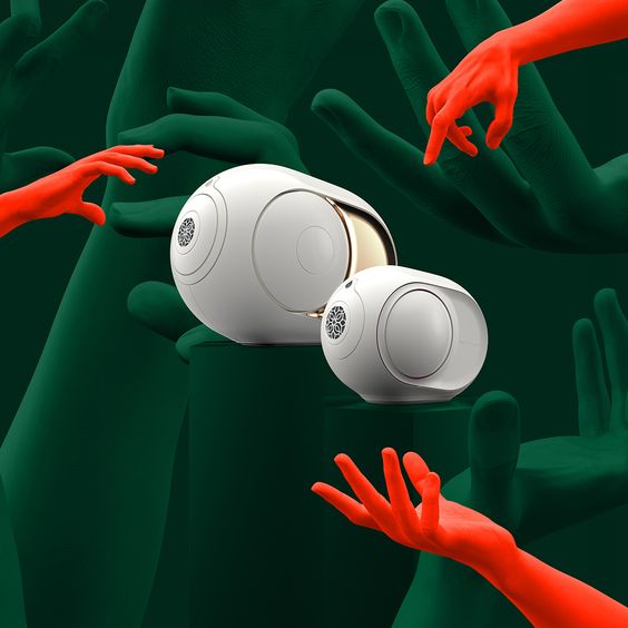 mini devialet nouveaute set design vert rouge main