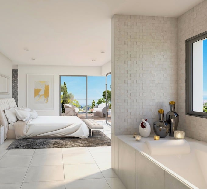 suite parentale vue sur mer baignoire dans la chambre