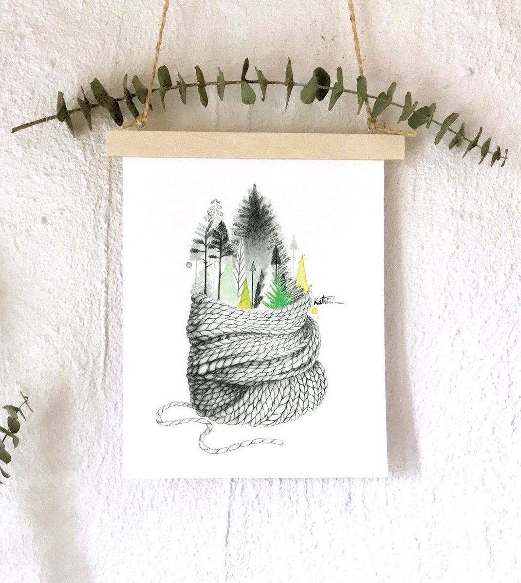 Illustration Poster Art Frame Katrinn