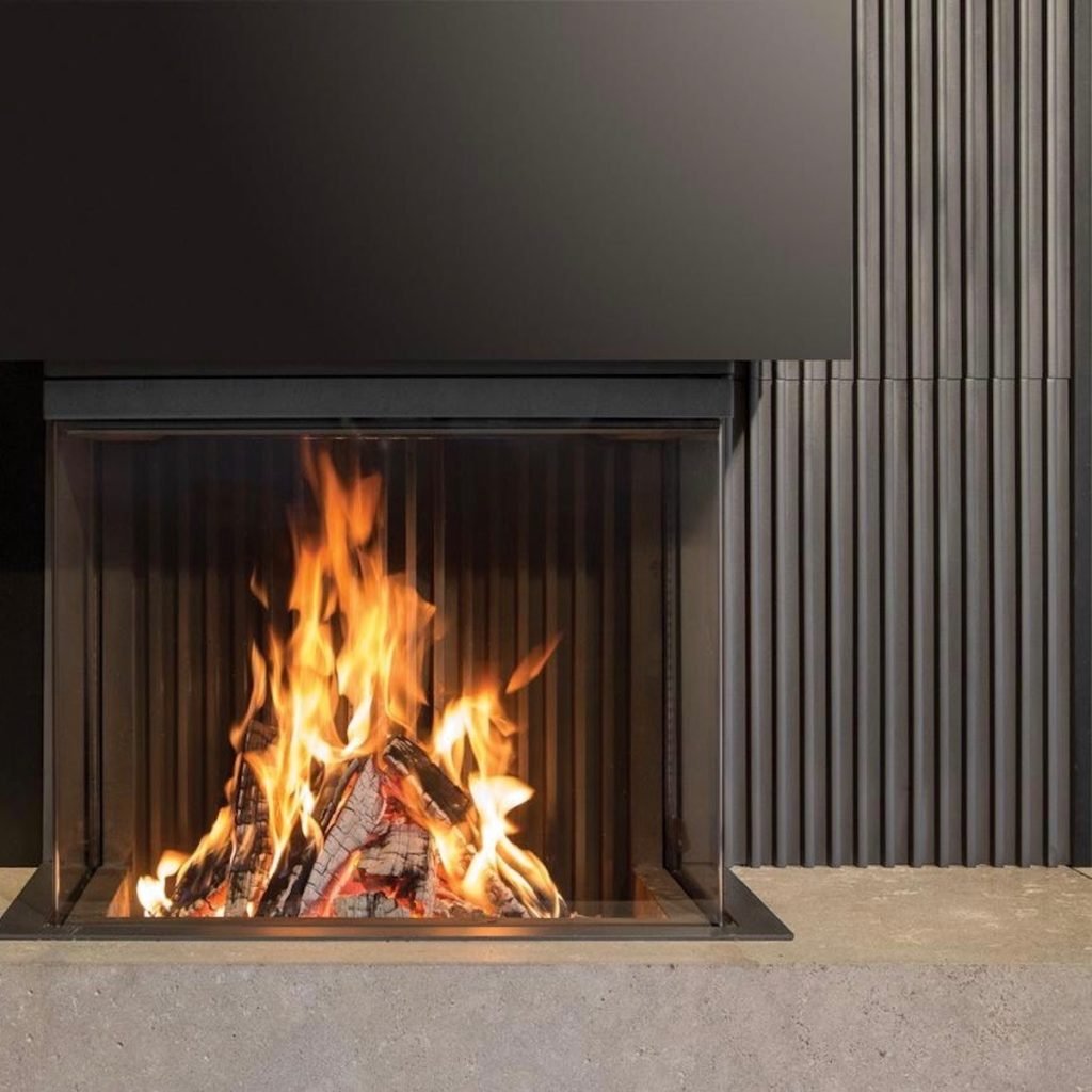 feu de cheminée bûche flamme salon chauffage - blog déco - clematc