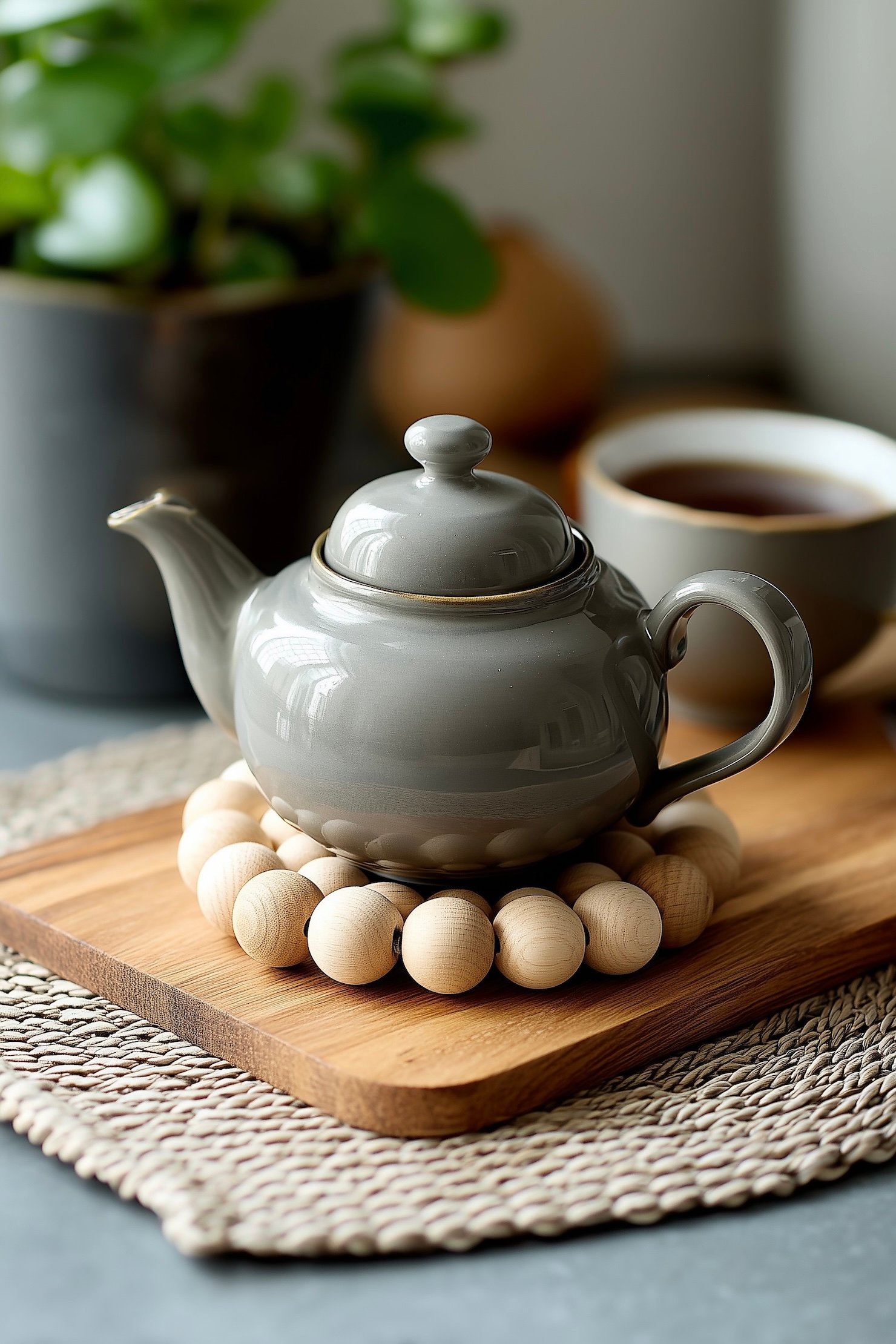 diy slow living dessous théière billes bois