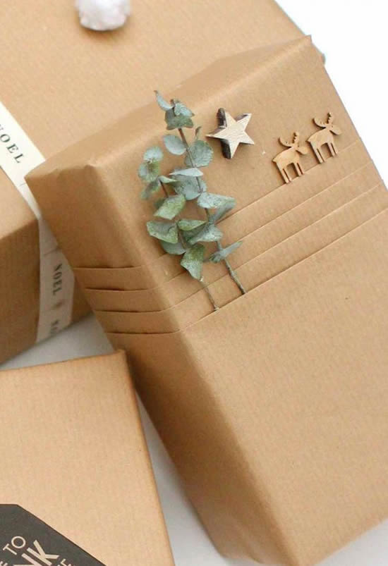 cadeau papier fait main eucalyptus déco scandinave slow living