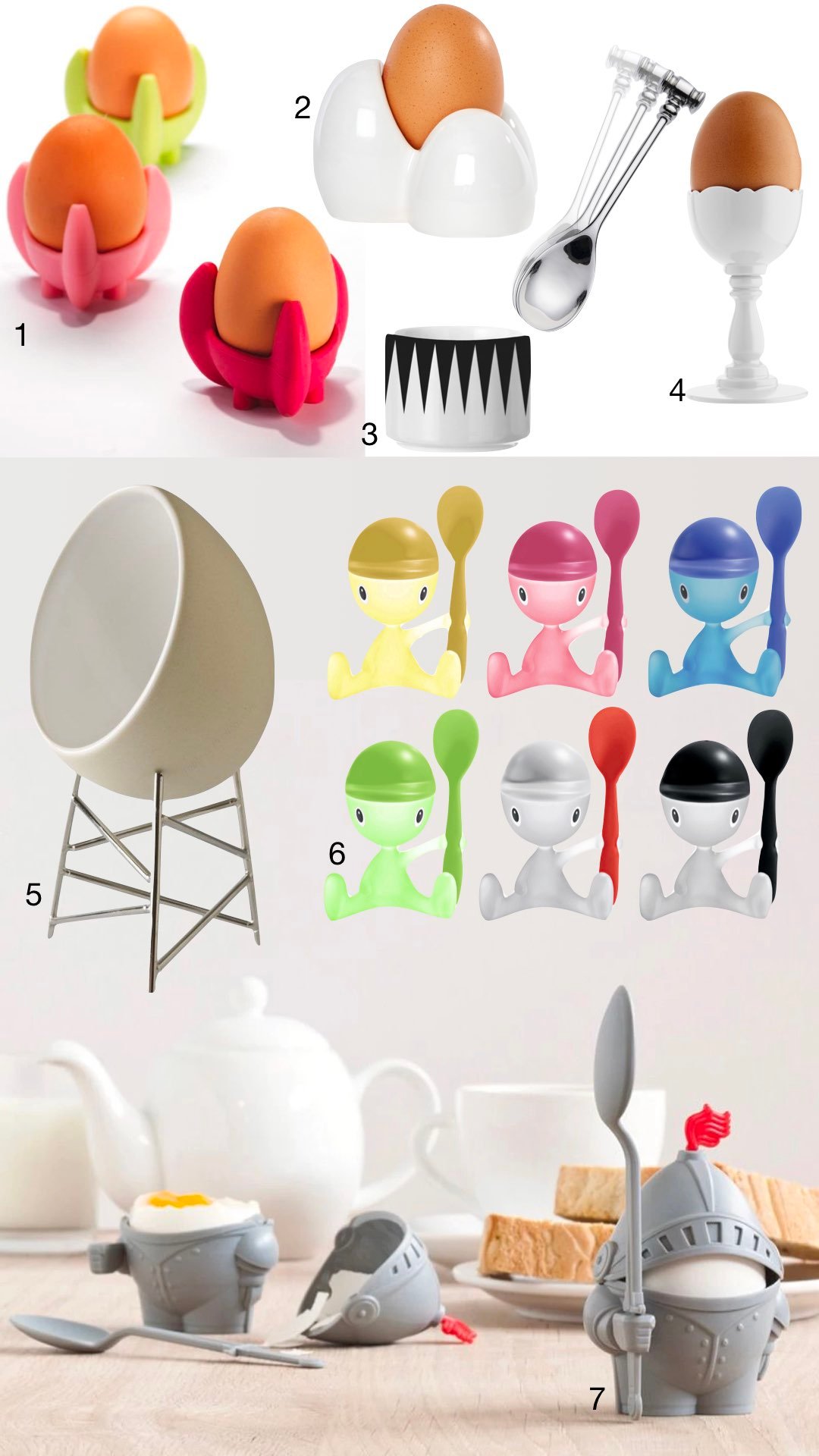 coquetier rigolo original enfant bonhomme plastique - blog déco - clem around the corner