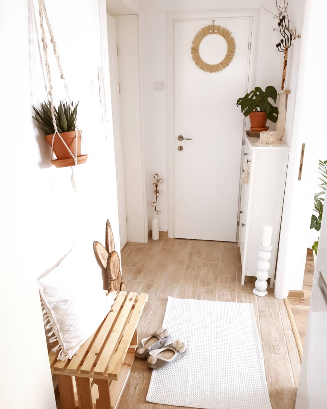 aménager entrée longueur sol carrelage imitation parquet grès ceram Laura Dekor