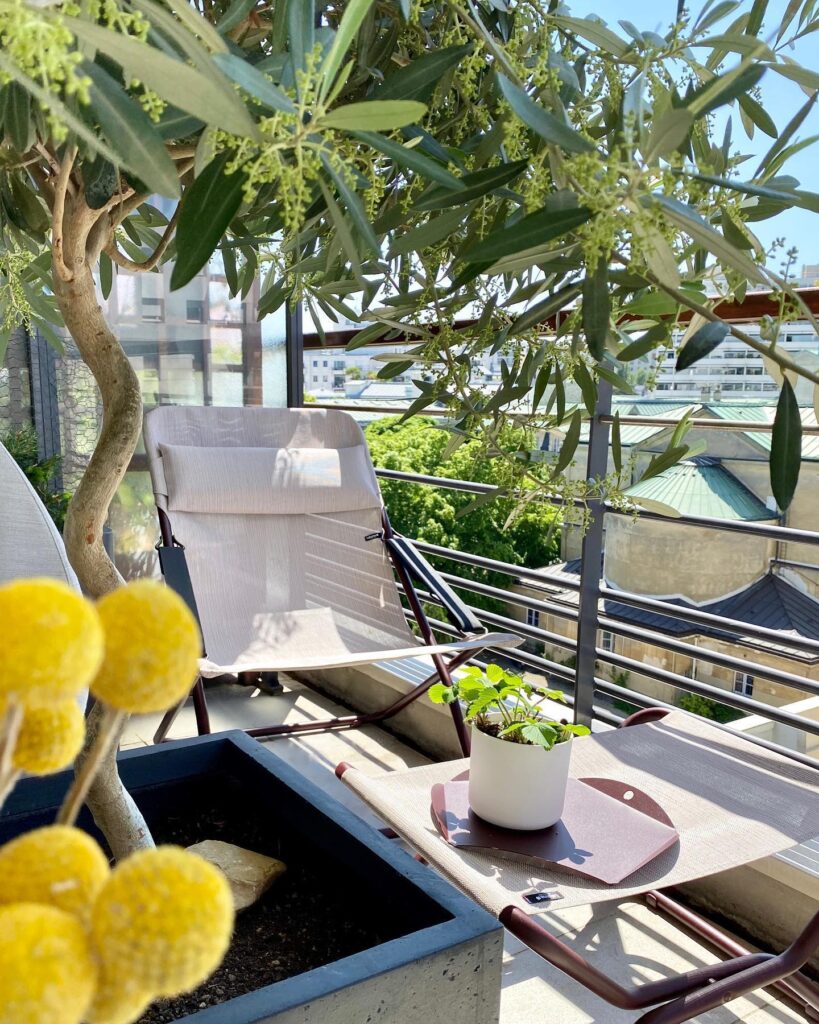 aménager espace lounge détente balcon longueur étroit