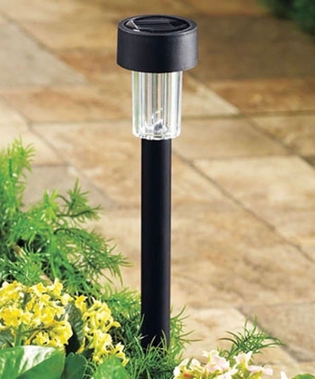 lampe à plante noir solaire balcon éclairage - blog déco - clematc