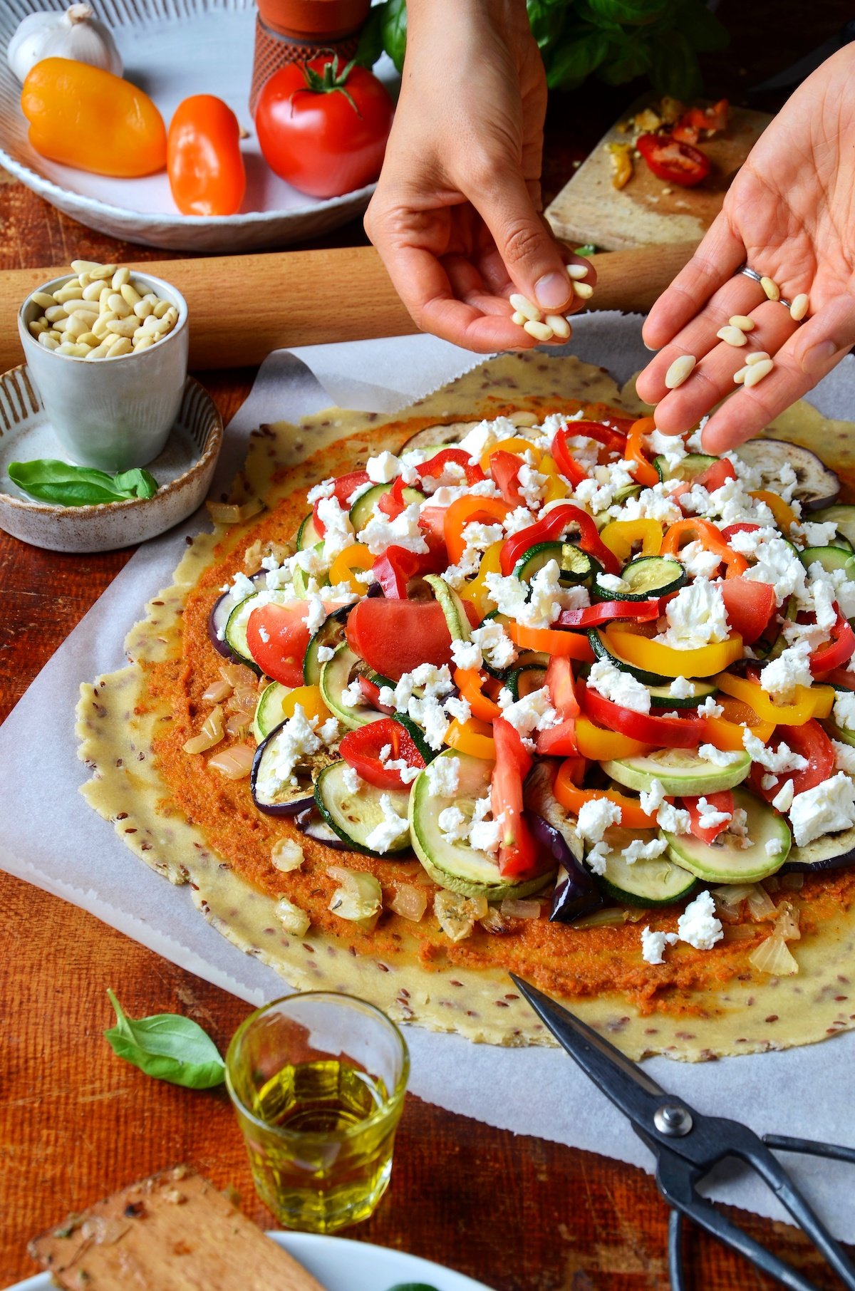 comment faire tarte aux légumes du soleil fromage chèvre facile rapide express