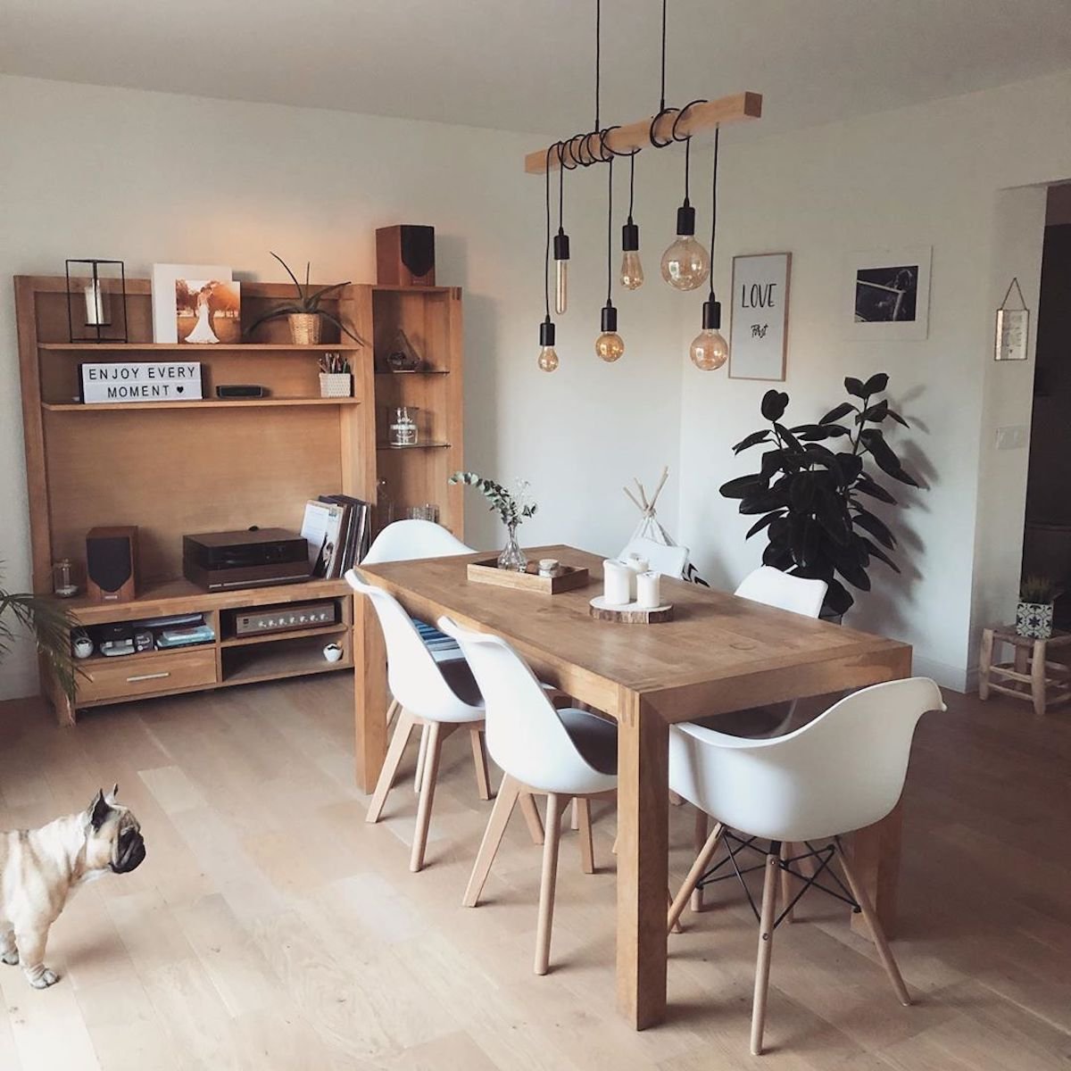 salle à manger table bois chaise eames - blog déco - clematc