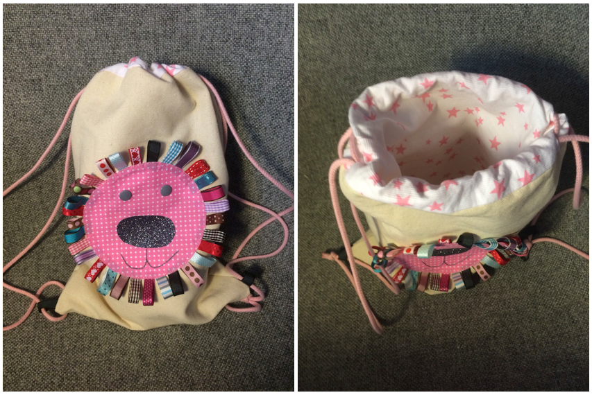 Comment coudre sac à dos enfant maternelle tête lion - blog clem around the corner