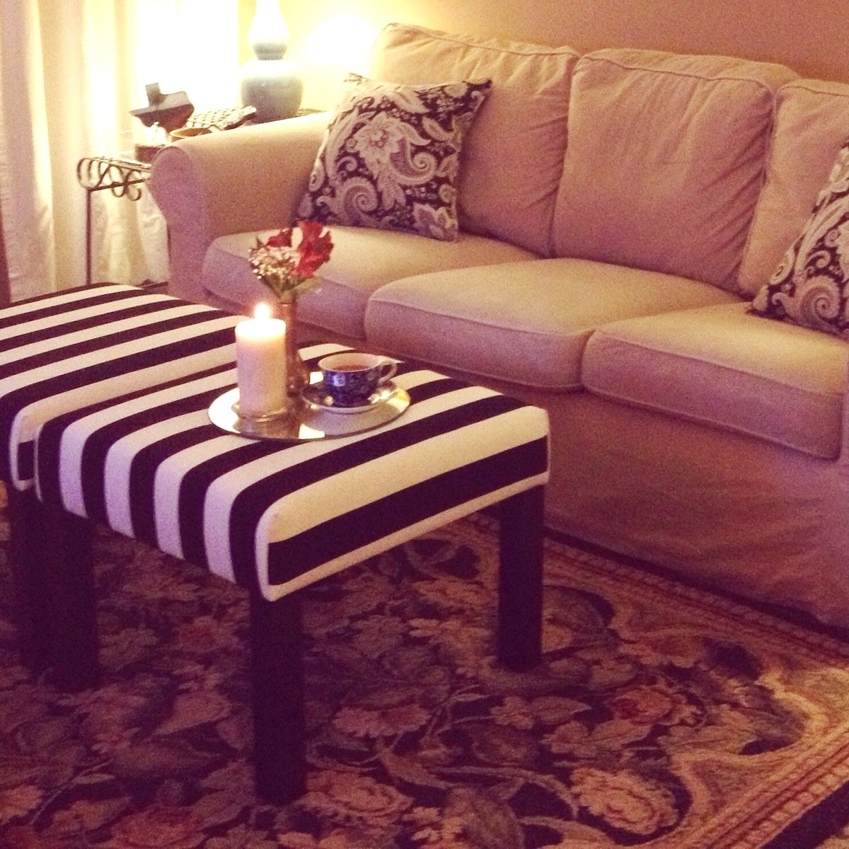 IKEA hack table basse LACK pouf - blog création diy