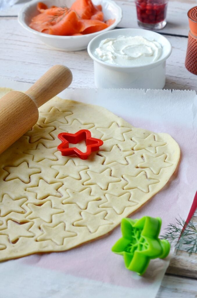 pâte à cracker fête forme étoile ingrédient facile