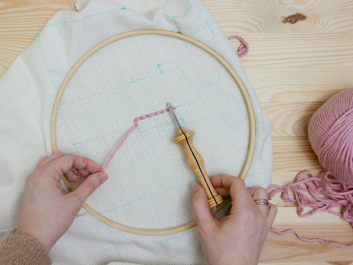 bien réussir technique broderie Punch Needle