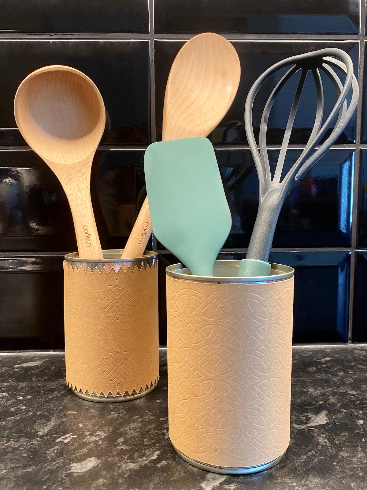 transformer boîtes de conserve pot cuisine façon cuir