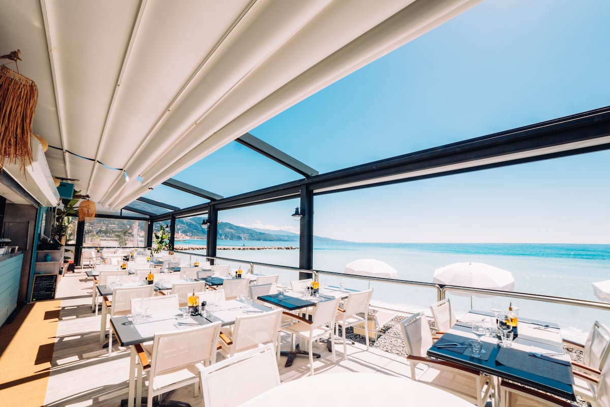meilleur restaurant vue mer plage Roquebrune Cap Martin