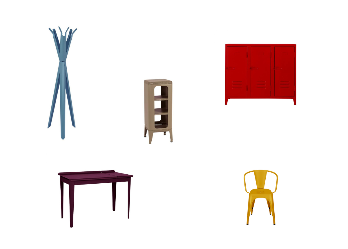 meuble commode métallique fabriqué en France coloré eco-responsable