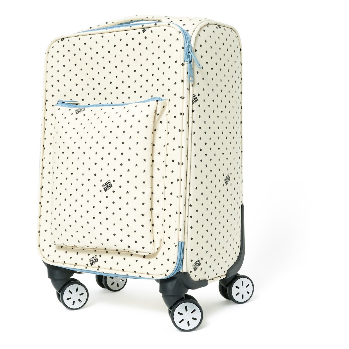 bagage cabine enfant roue mixte blanc noir