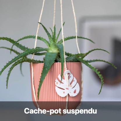 cache-pot suspendu personnalisé - blog création déco diy clem