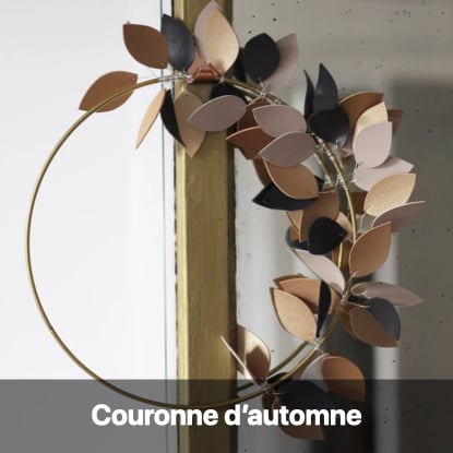 comment faire couronne d'automne cuir feuilles