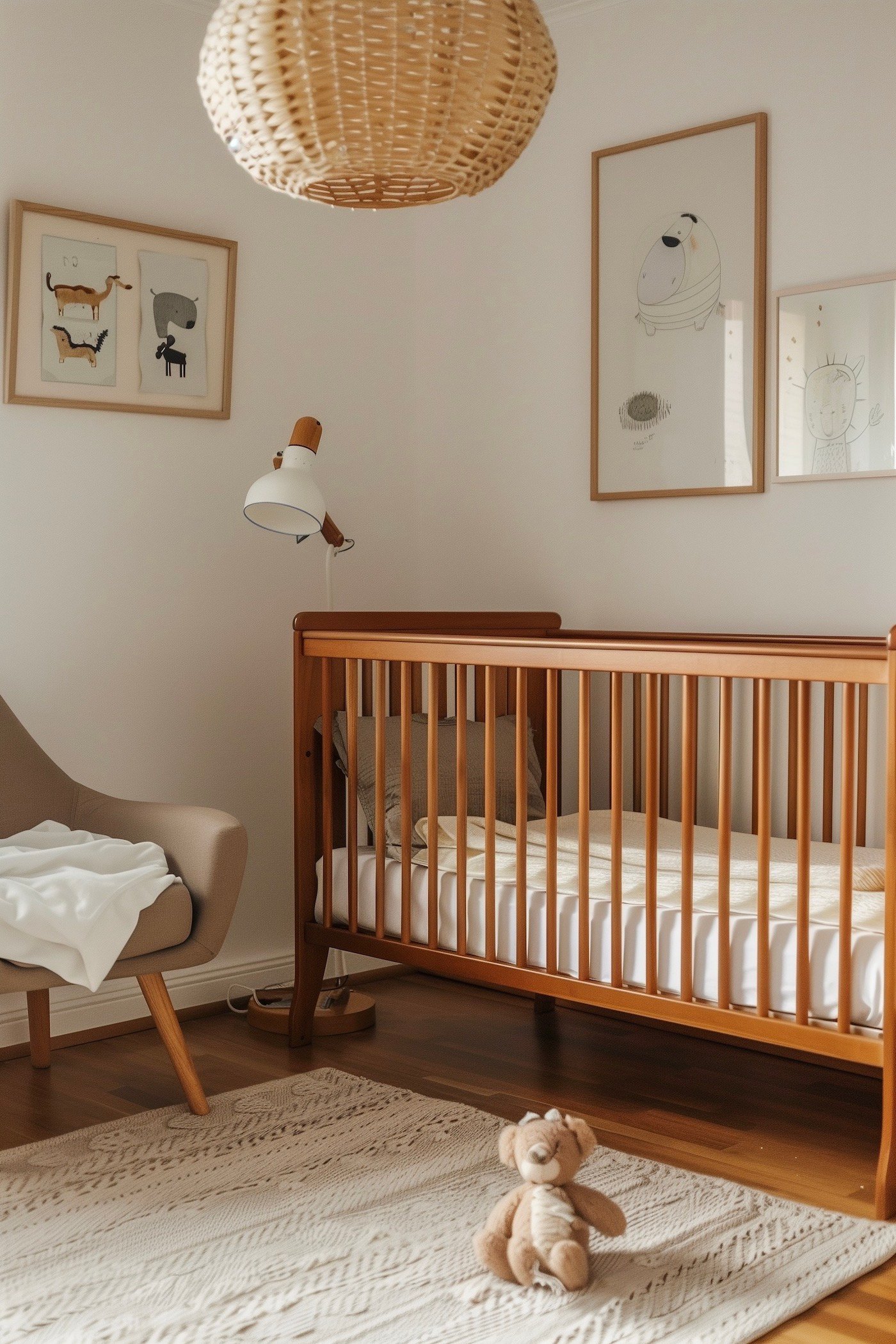 chambre enfant berceau vintage chic scandinave