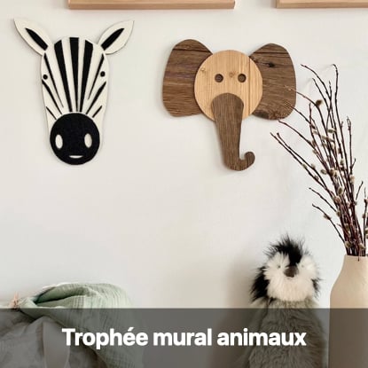 trophée mural animaux bricolage activité manuelle