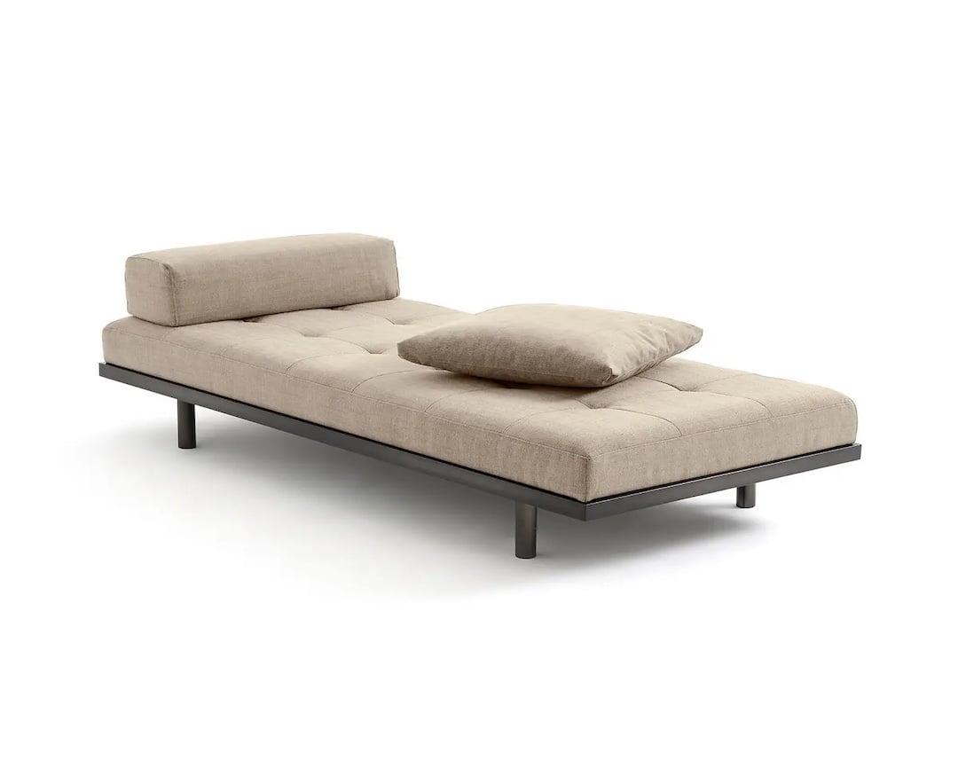 Méridienne couleur beige lin salon zen