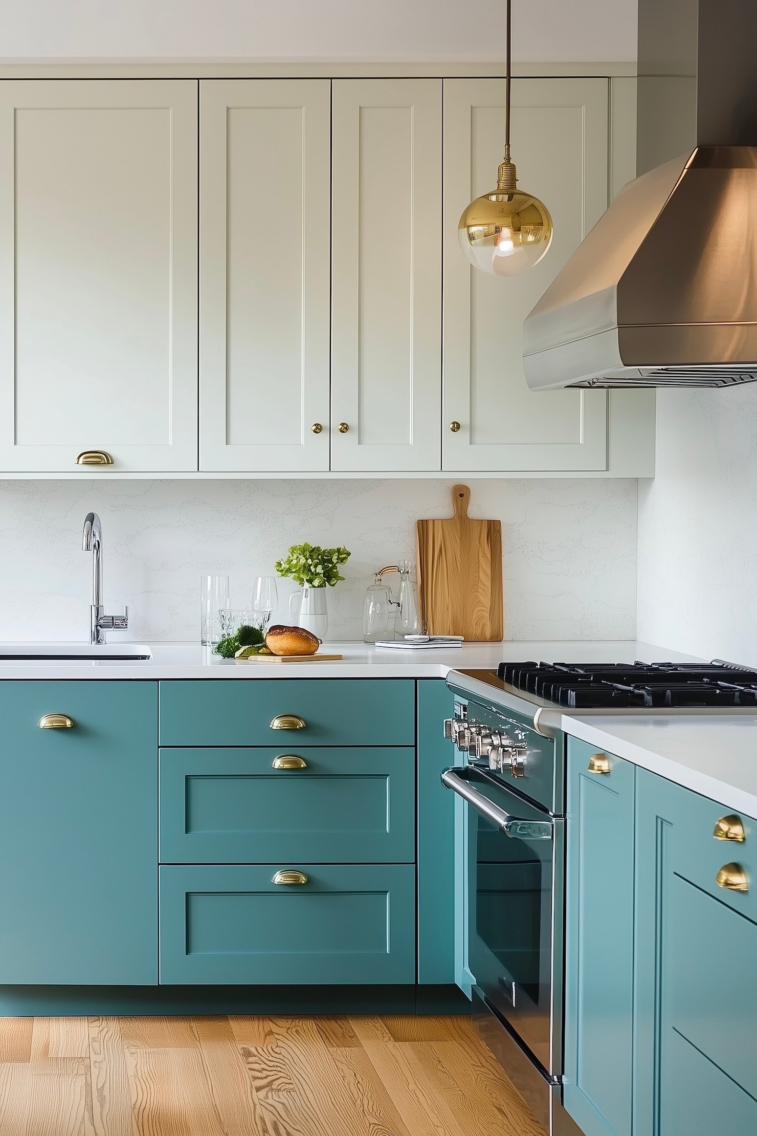 salle à manger colorée nuance bleus - blog déco