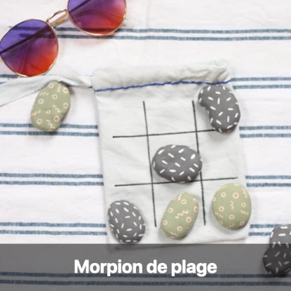 morpion de plage jeu voyage à fabriquer soi-même