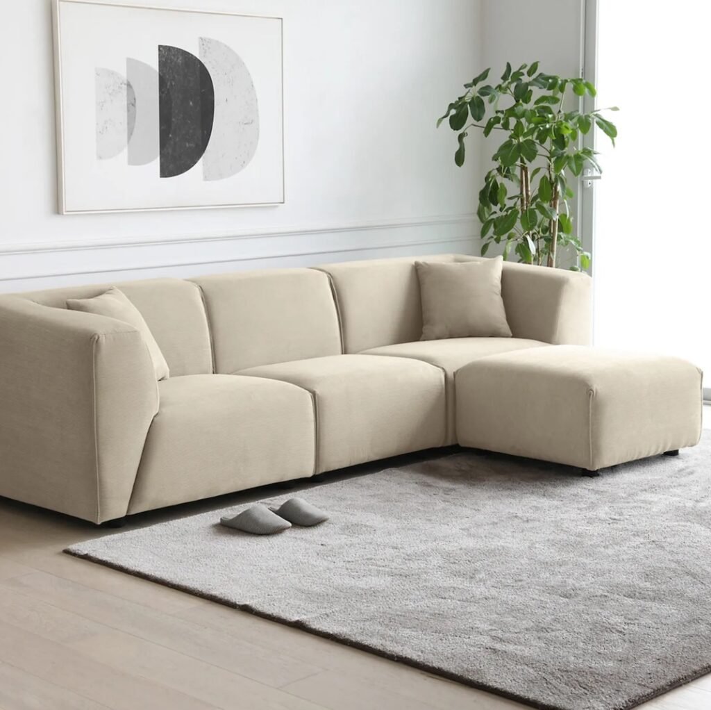canape modulable blanc poufs deco
