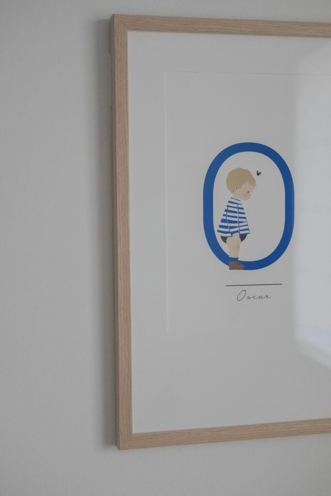 affiche cadeau naissance personnalisé lettre prénom
