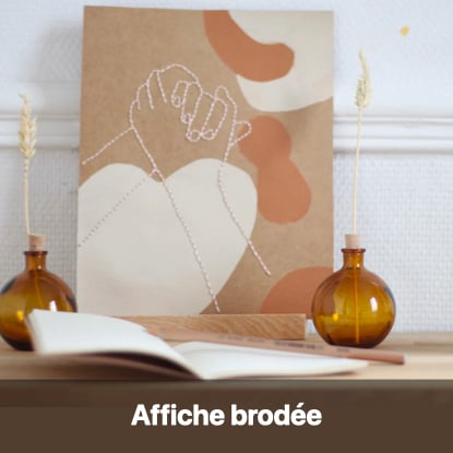 affiche brodée facile bohème nature